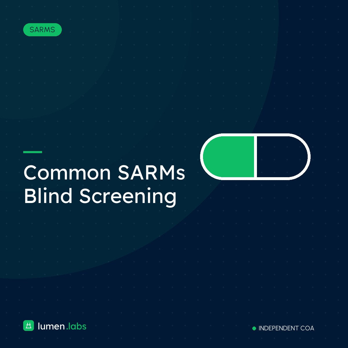 Common SARMs Blind Screening | Lumen Labs Philippines branded product card