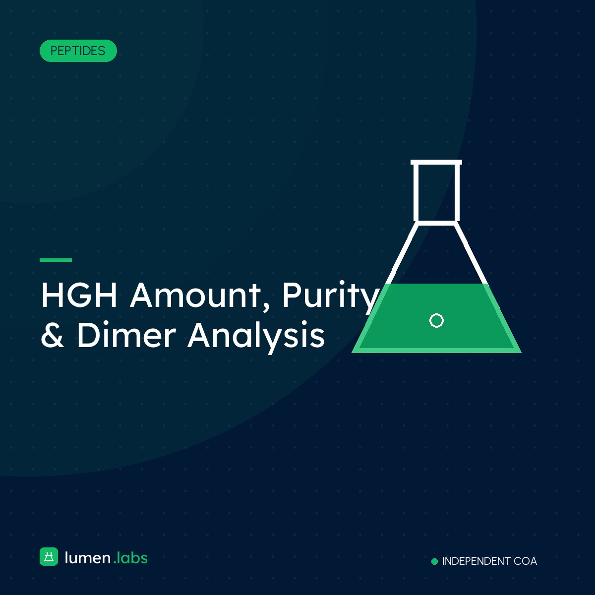 HGH Amount, Purity & Dimer Analysis | Lumen Labs Philippines branded product card