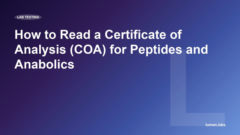 How to Read a Certificate of Analysis (COA) for Peptides and Anabolics