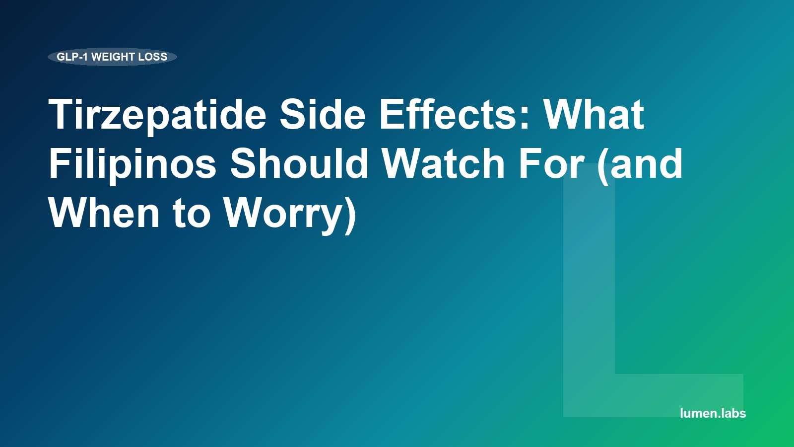 Tirzepatide Side Effects: What Filipinos Should Watch For (and When to Worry)