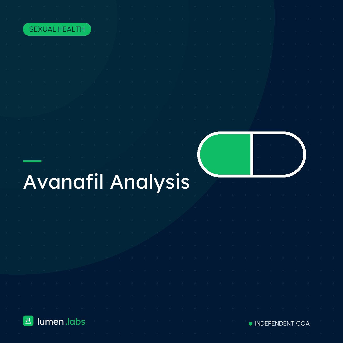 Avanafil Analysis | Lumen Labs Philippines branded product card