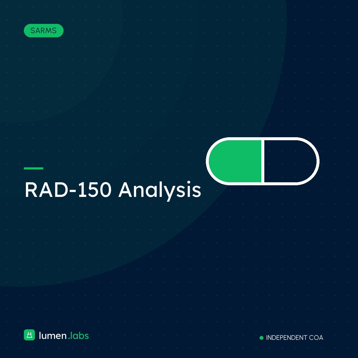 RAD-150 Analysis | Lumen Labs Philippines branded product card